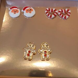 Christmas Earrings 3 Paur NIB